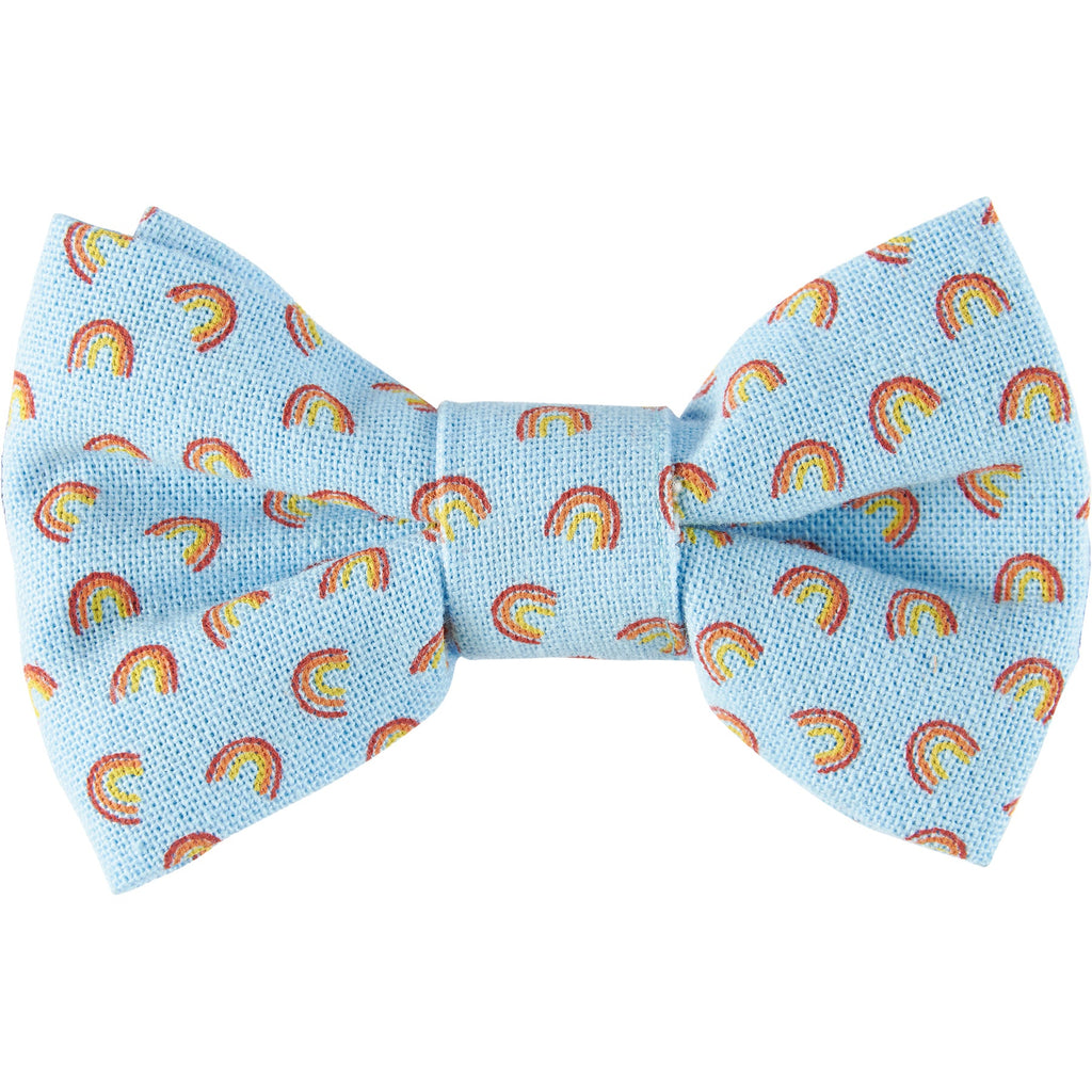 Rainbow Plaid Pet Bow Tie Set | LGBTQ Pride Pet Accessories | Gift For Cat/Dog Lover by The Bullish Store