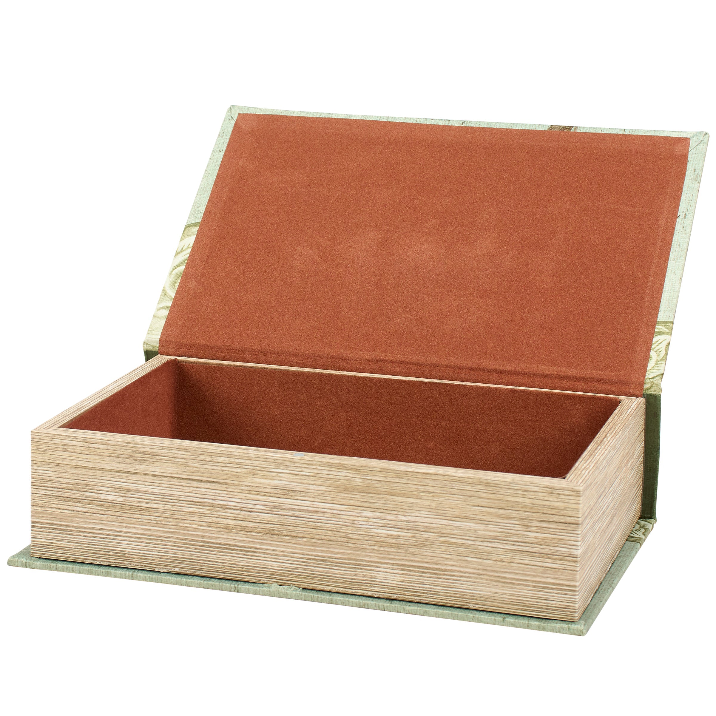 Rainforest Bird & Florals Book Box | Vintage Book Shaped Storage Stash Trinket Box by The Bullish Store