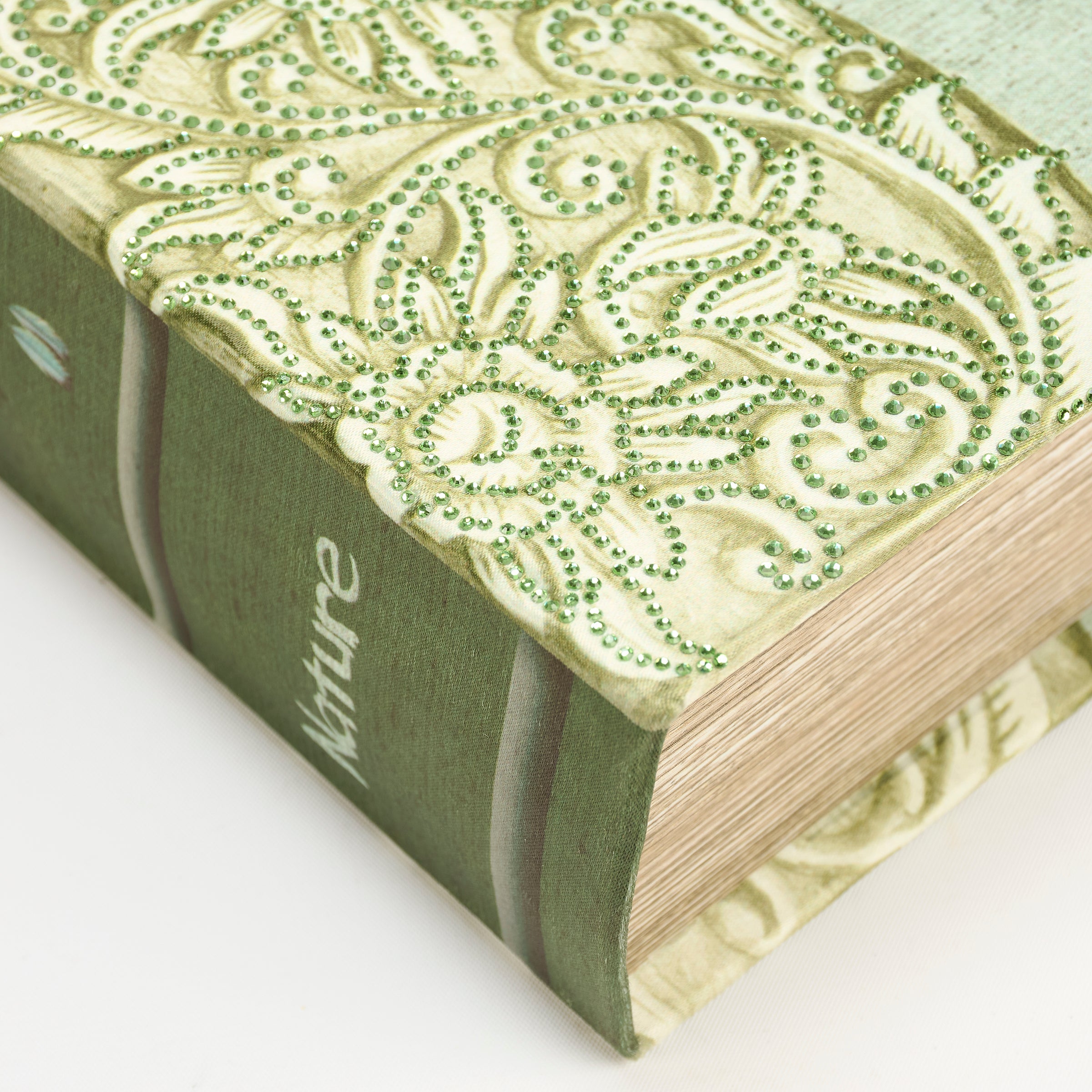 Rainforest Bird & Florals Book Box | Vintage Book Shaped Storage Stash Trinket Box by The Bullish Store