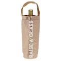 Raise a Glass Rose Gold Wine Bottle Bag | Holds Standard Wine Bottle for Gifting by The Bullish Store