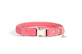 Rolled Style Pink Leather Quick-Release Dog Collar by Euro-Dog Collars and Leads