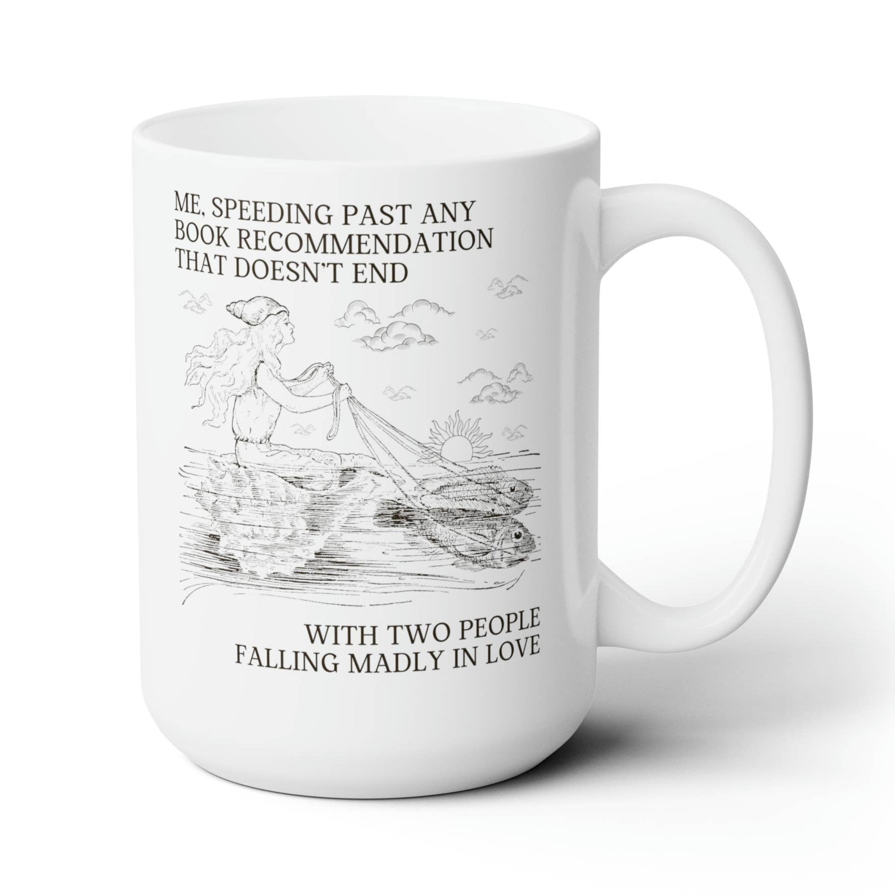 Romance Novel Mug | 15 oz. Silly Bookish Coffee Mug for Romance Reader by The Bullish Store