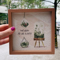 Root Where You Are Planted Inspo Box Sign | Plant Lovers Square Inset Wooden Decor | 6" x 6" by The Bullish Store
