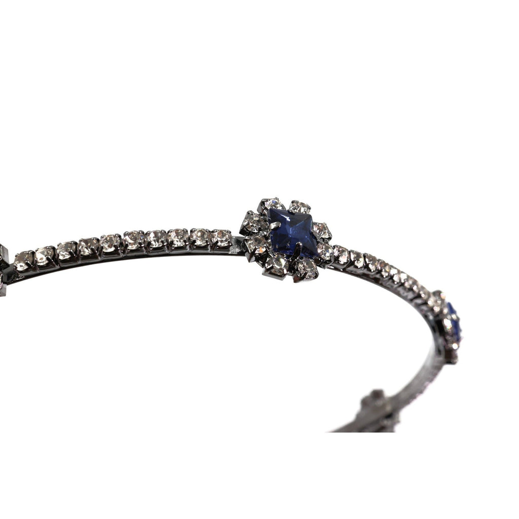 Royal Sapphire Tiara Crown in Blue and Silver | Royalty Crown Party or Bridal Hair Accessory by The Bullish Store