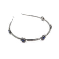 Royal Sapphire Tiara Crown in Blue and Silver | Royalty Crown Party or Bridal Hair Accessory by The Bullish Store