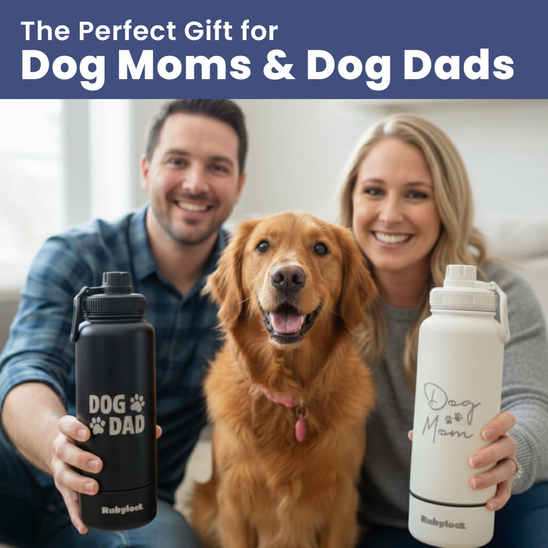 Dog + Human Water Bottle with Detachable Dog Bowl by Rubyloo