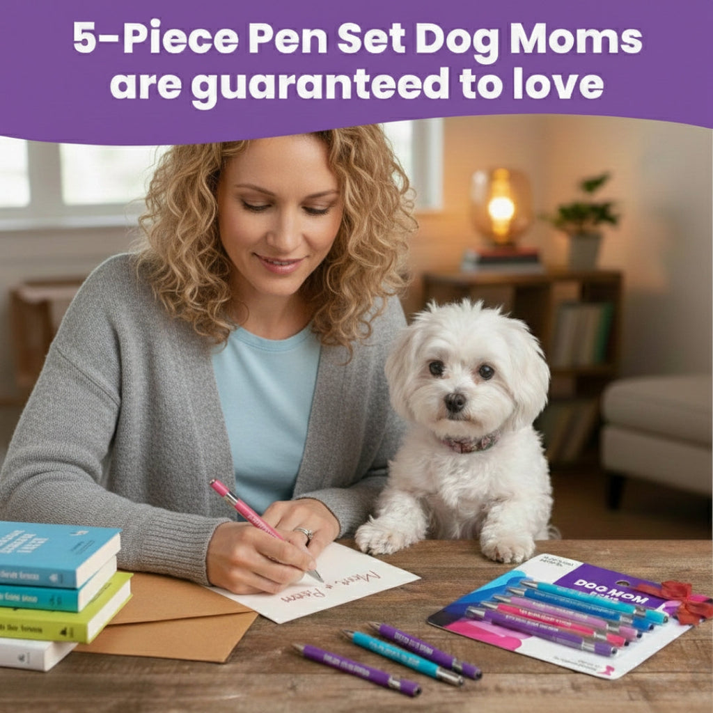 Dog-Themed Stylus Pen Set: 1 pc. Dog Lover & 1 pc. Dog Mom by Rubyloo