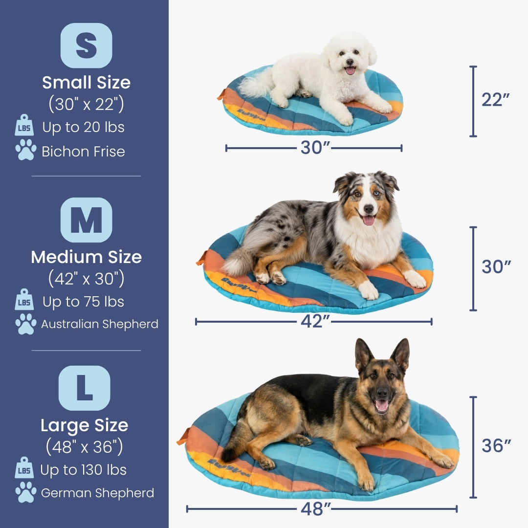 Travel Dog Bed - Foldable & Packable for Travel, Road Trip, Camping by Rubyloo