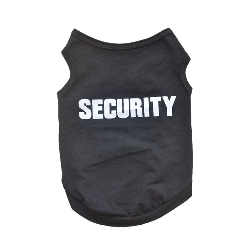 Security Clothing for Dogs Summer Pet T-shirt Costume by Furr Baby Gifts