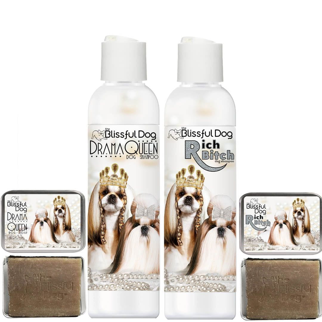 Shih Tzu Rich Bitch & Drama Queen Shampoo by The Blissful Dog