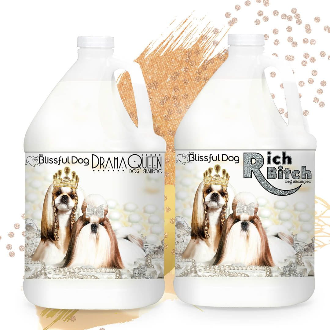 Shih Tzu Rich Bitch & Drama Queen Shampoo by The Blissful Dog