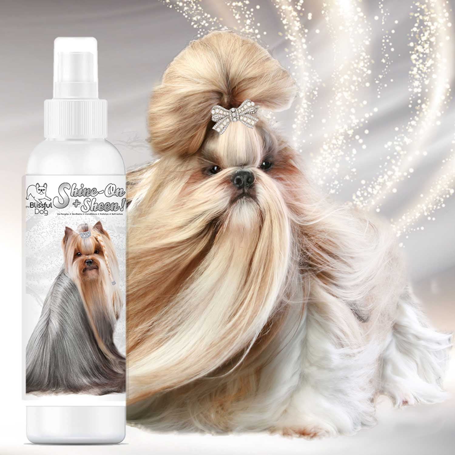 Shine-On+Sheen Dog De-Tangling Coat Spray by The Blissful Dog