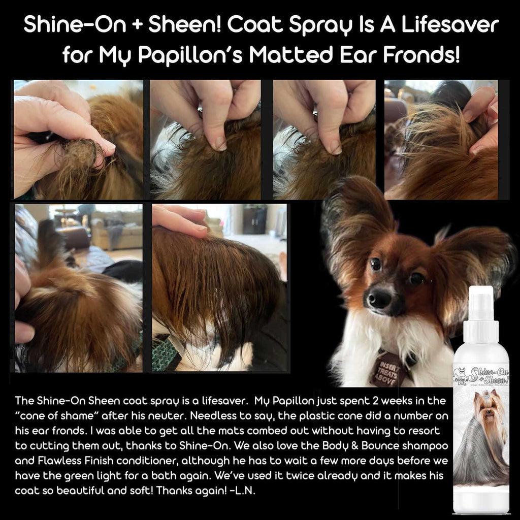 Shine-On+Sheen Dog De-Tangling Coat Spray by The Blissful Dog