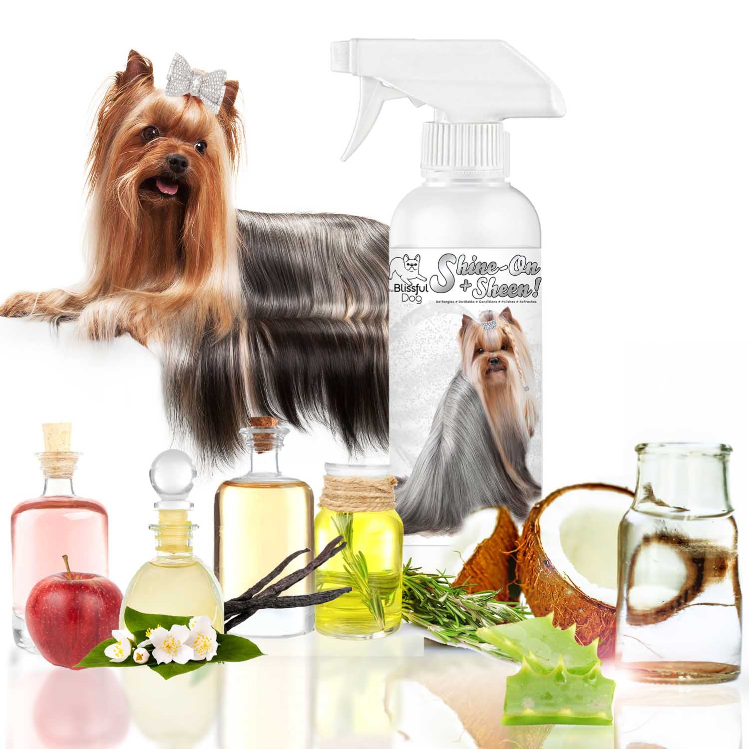 Shine-On+Sheen Dog De-Tangling Coat Spray by The Blissful Dog