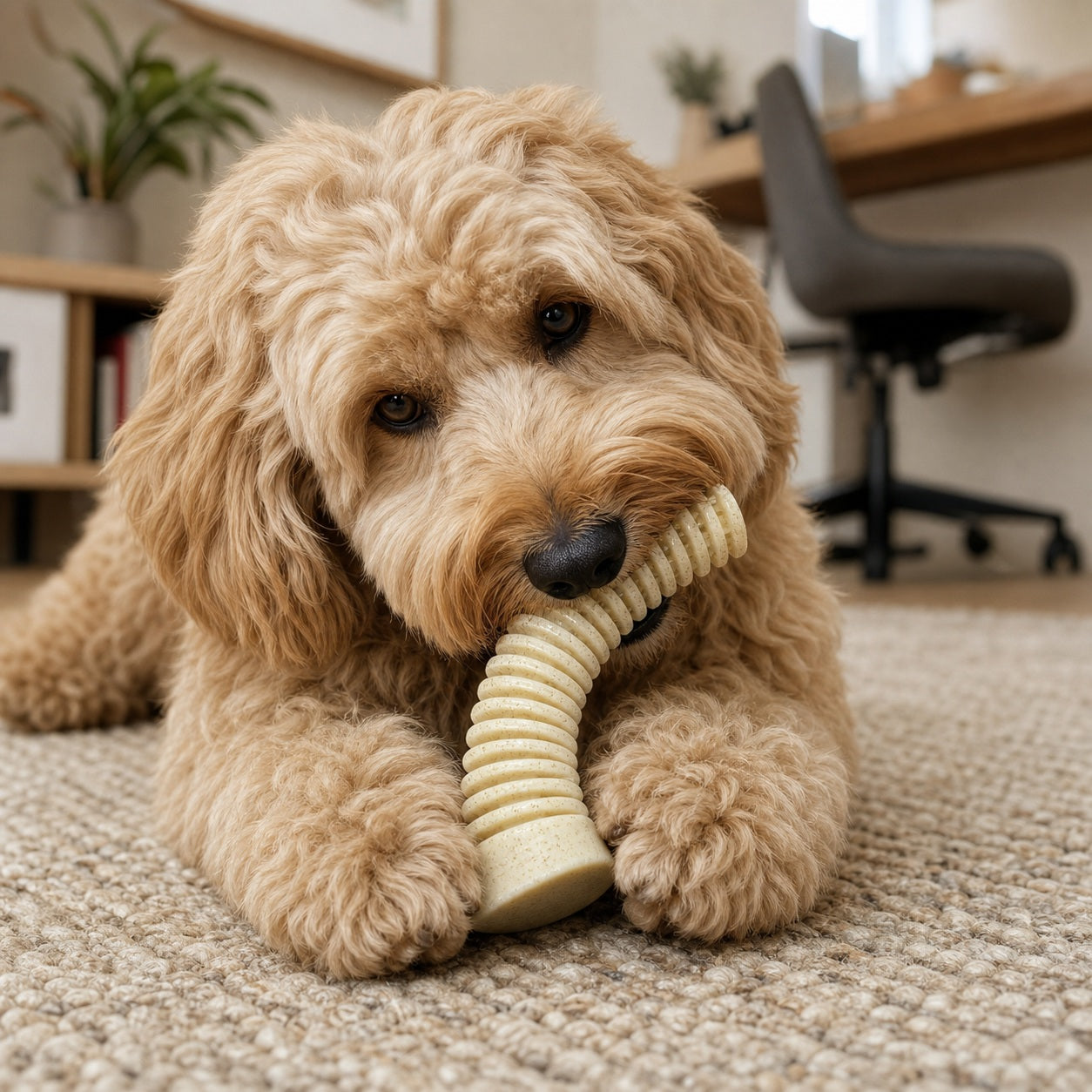 Flufflehorn Dental Antler - Indestructible Nylon Dog Chew Toy XL | USA Made by SodaPup/True Dogs, LLC