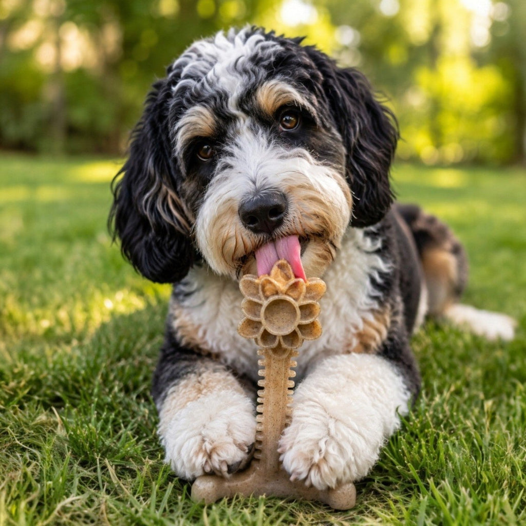 Honey Bone Dental Flower Tower - Indestructible Nylon Dog Chew Toy XL | USA by SodaPup/True Dogs, LLC