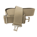 Thin Khaki + Silver Elastic Belt by ACE Equestrian