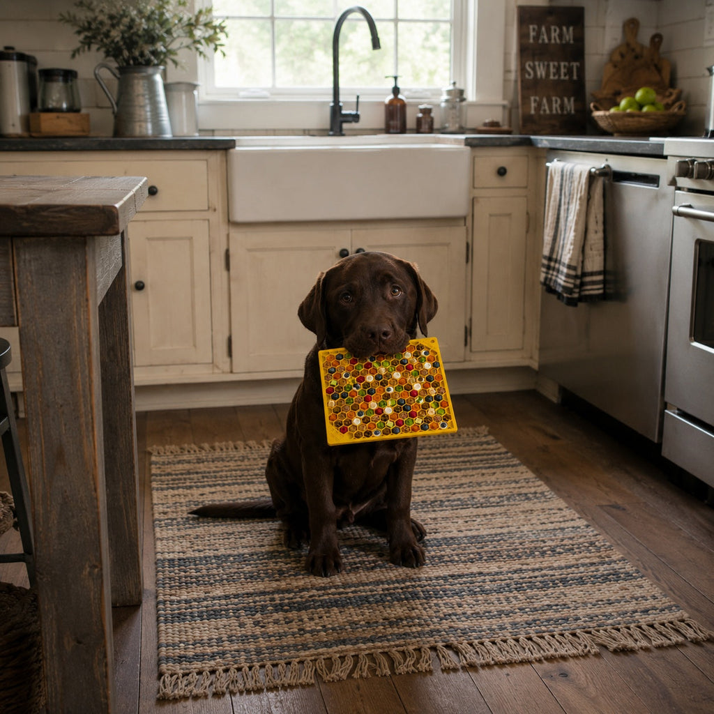 Honeycomb eMat - Enrichment Lick Mat for Dogs and Cats | eMat Enrichment Toy for Anxiety Relief | SodaPup by SodaPup/True Dogs, LLC