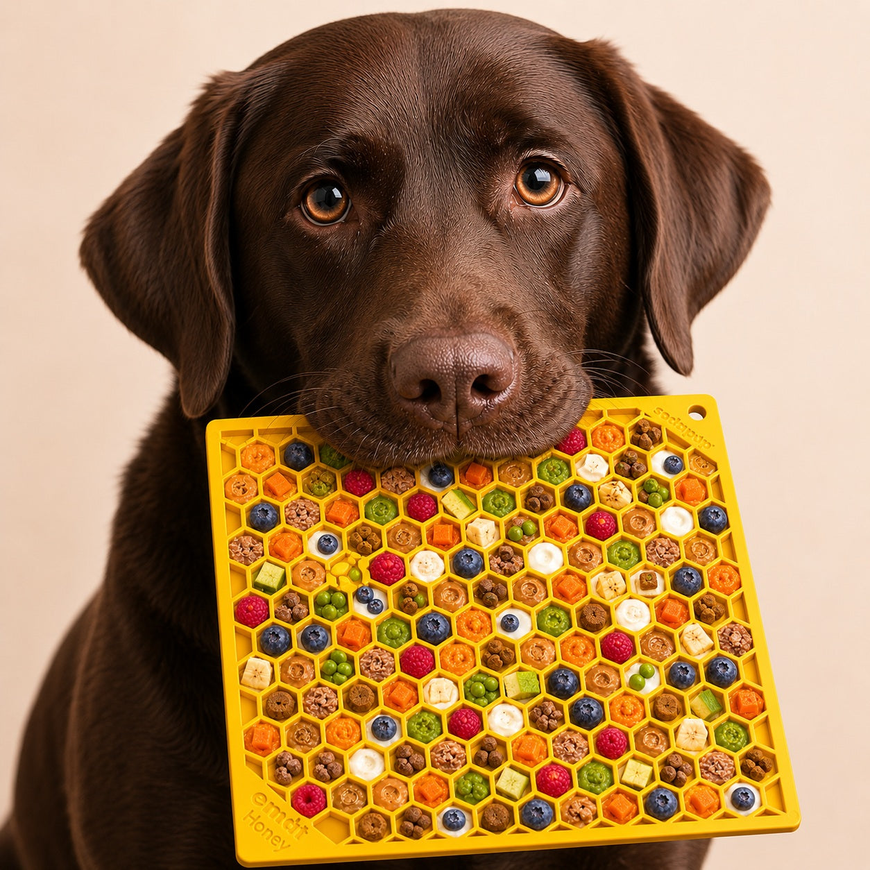 Honeycomb eMat - Enrichment Lick Mat for Dogs and Cats | eMat Enrichment Toy for Anxiety Relief | SodaPup by SodaPup/True Dogs, LLC