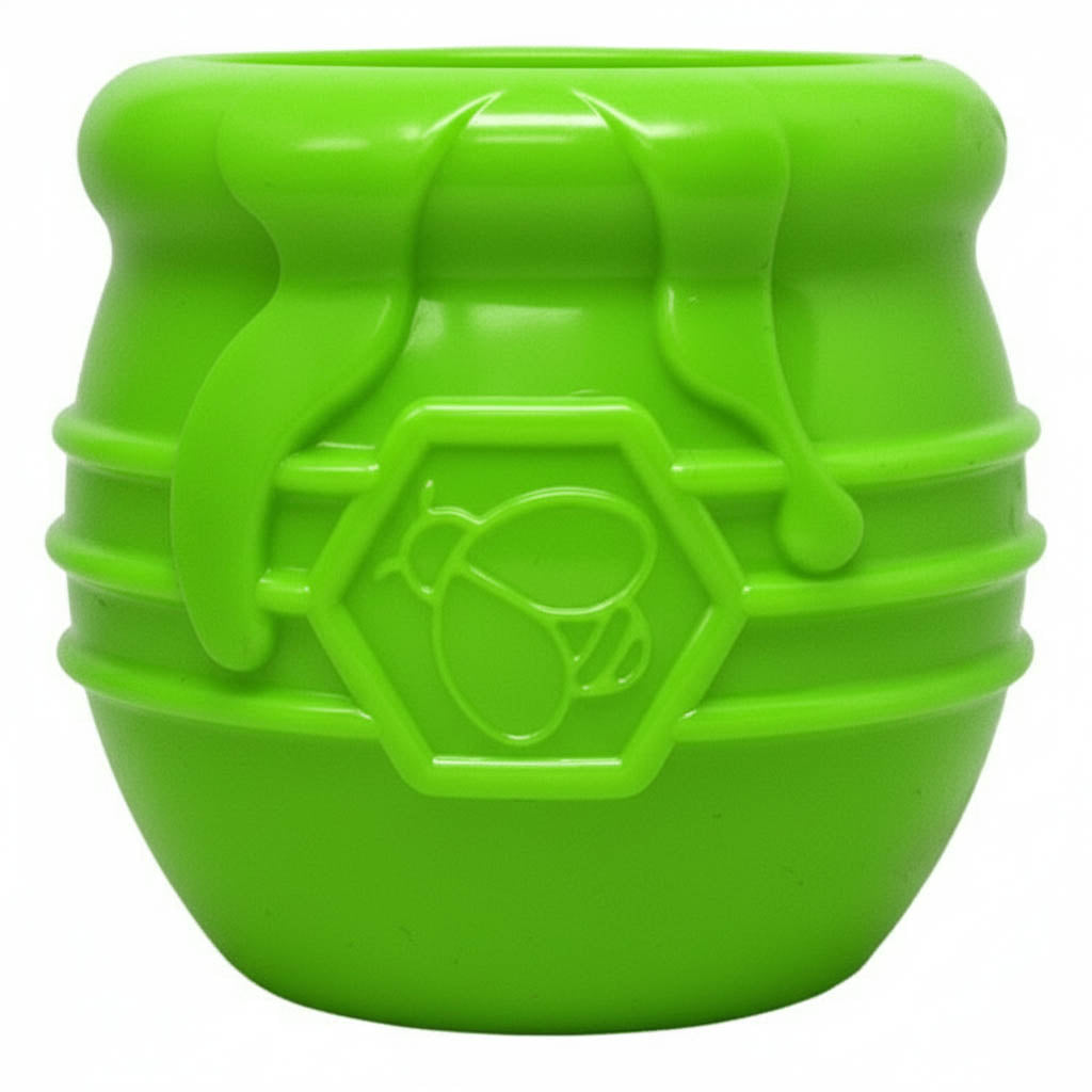 Honey Pot Dog eCup Treat Dispenser | Durable PUP-X Rubber Enrichment Toy | USA Made by SodaPup/True Dogs, LLC