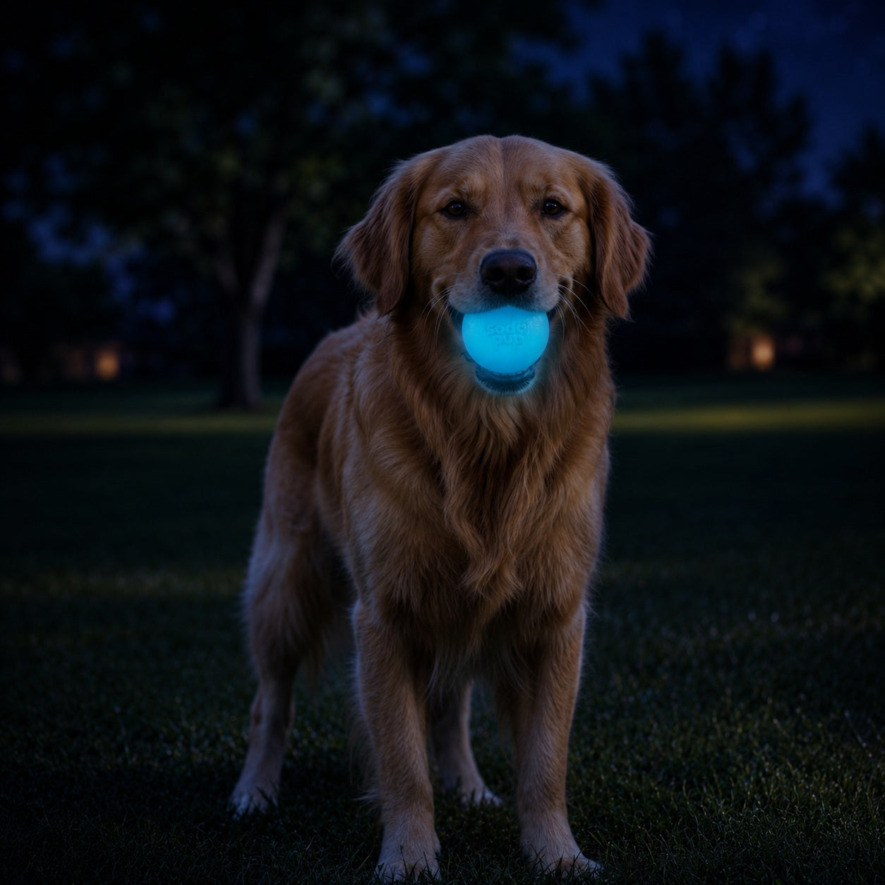 Strobe Ball Light-Up Dog Toy - Durable Floating Chew Ball | Made in USA by SodaPup/True Dogs, LLC