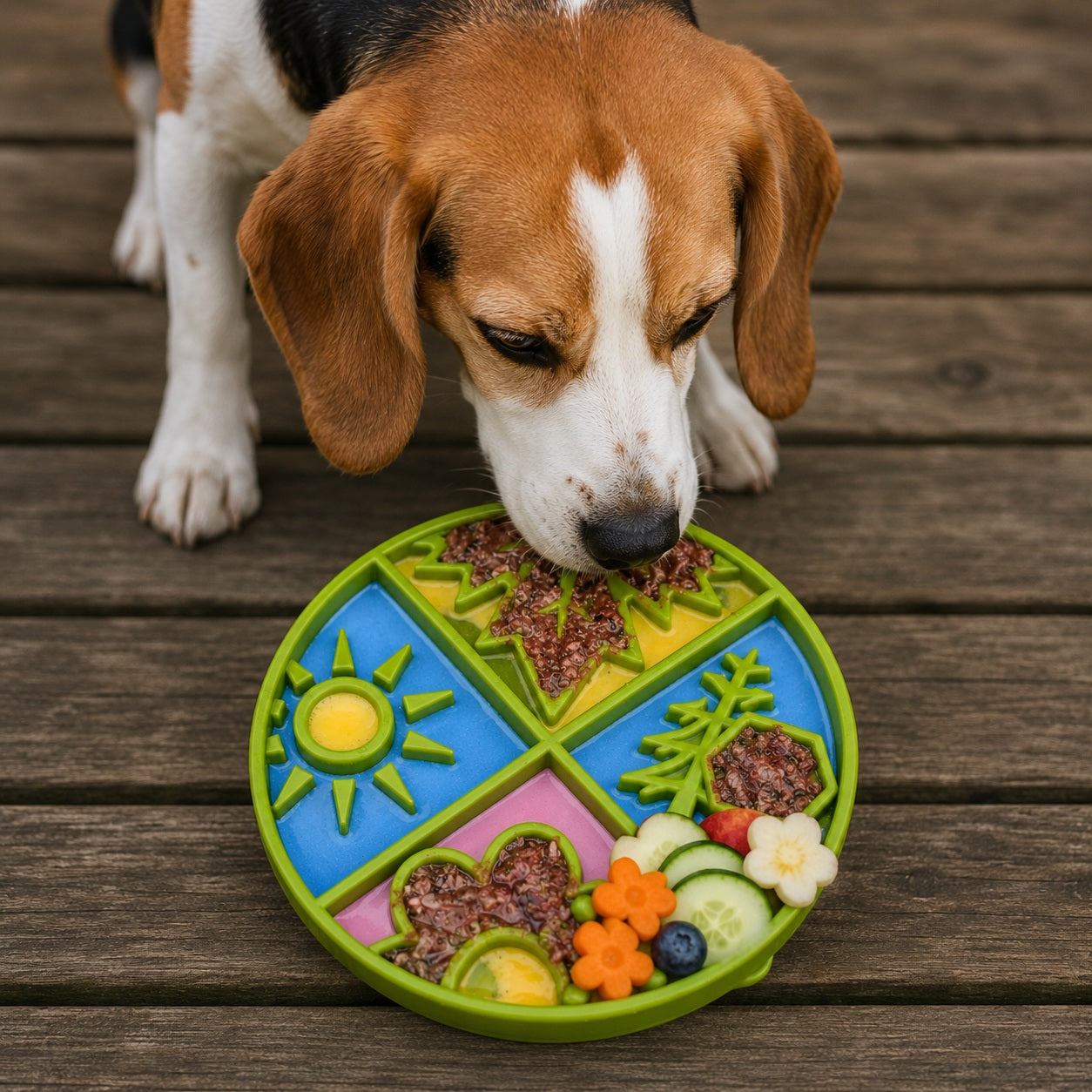 Four Seasons eTray - Shallow Slow Feeder Dog Bowl for Enrichment | USA Made by SodaPup/True Dogs, LLC