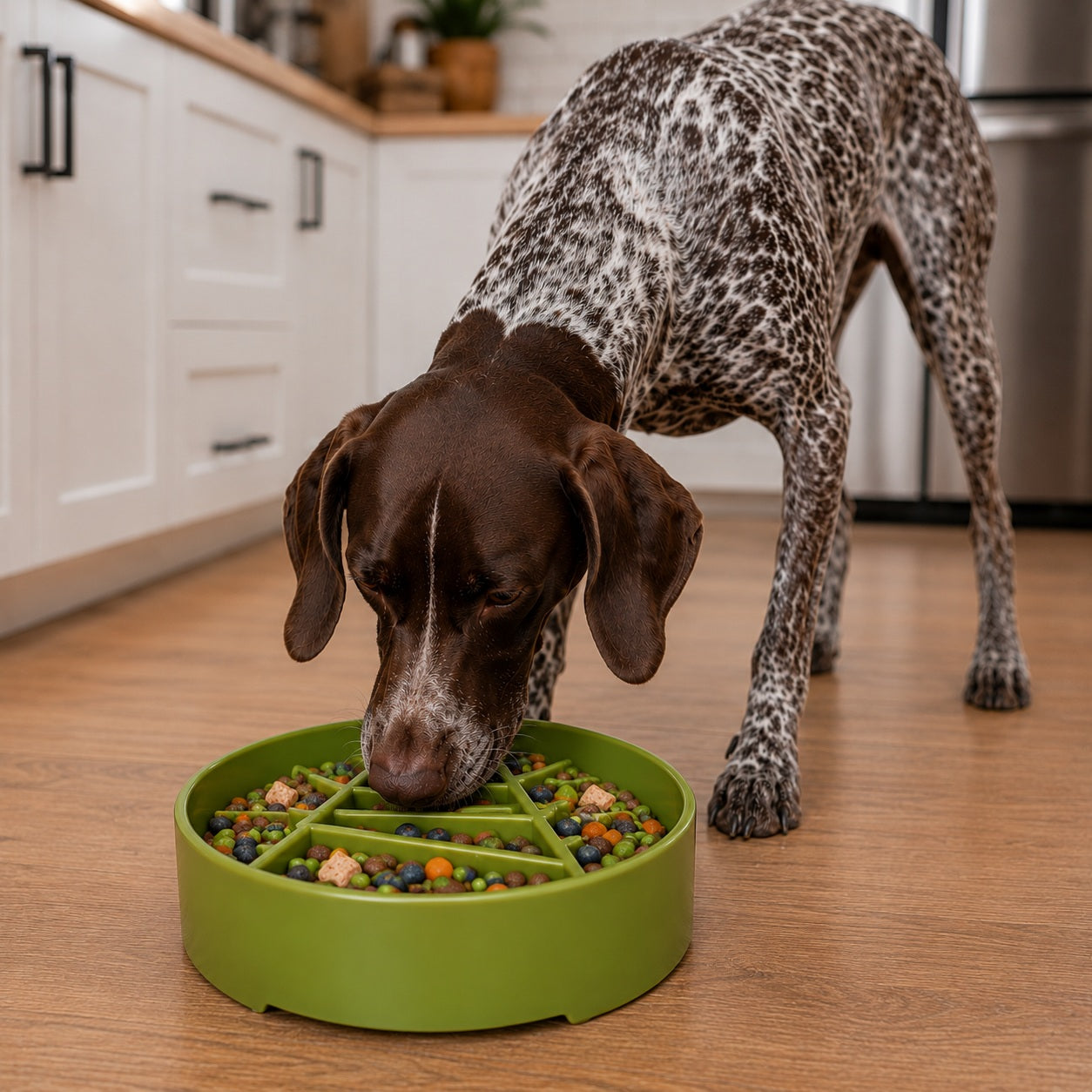 Pine Tree Christmas eBowl Deep Slow Feeder Dog Bowl for Enrichment | USA Made by SodaPup/True Dogs, LLC