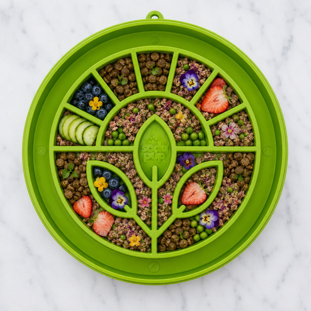 Garden Design eTray - Shallow Slow Feeder Dog Bowl for Enrichment | USA by SodaPup/True Dogs, LLC
