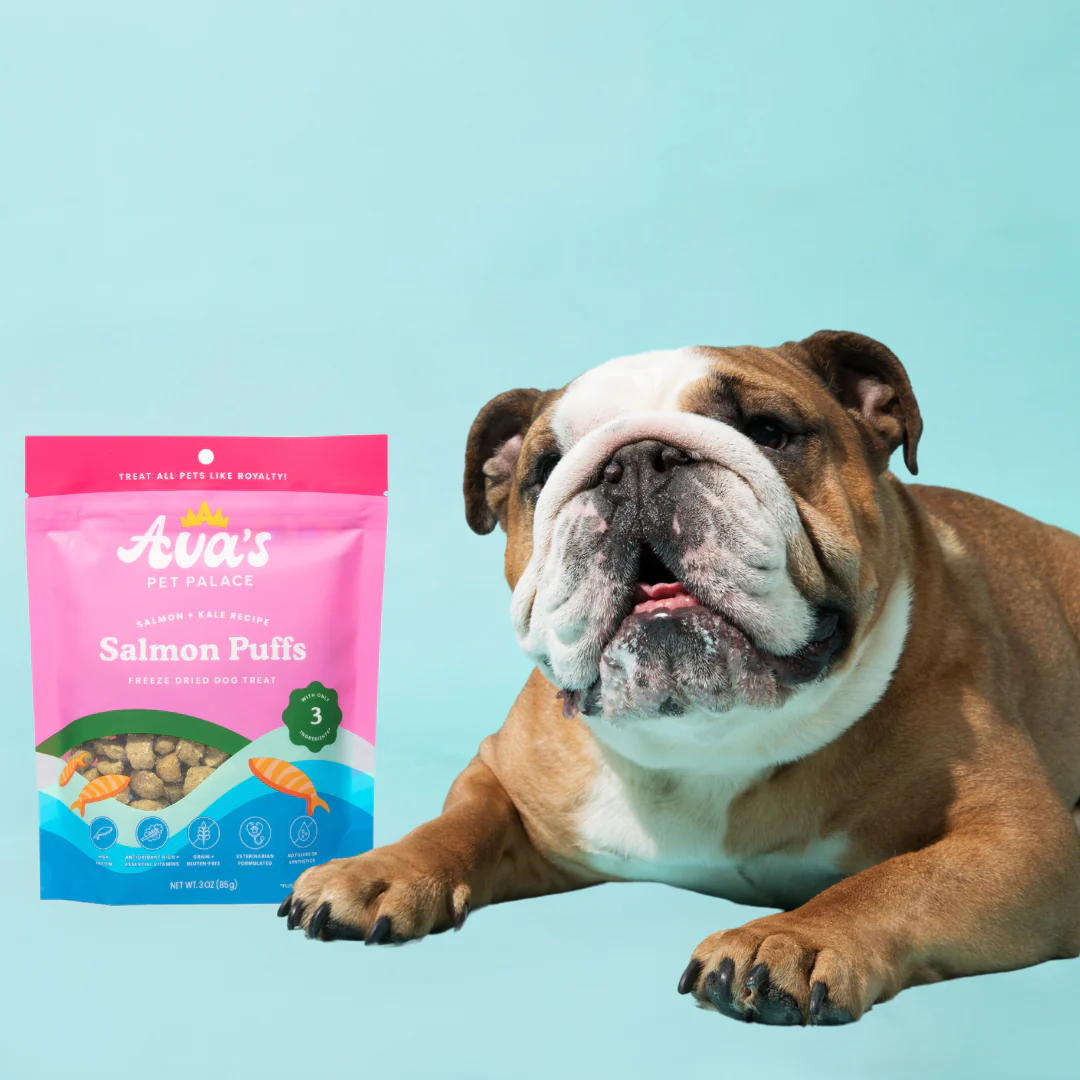 Ava's Pet Palace Freeze Dried Dog Treats - Salmon Puffs (3 oz) by American Pet Supplies