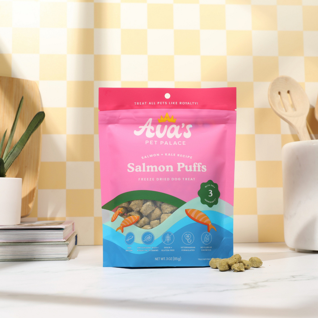 Freeze Dried Dog Treats - Salmon Puffs by Ava's Pet Palace