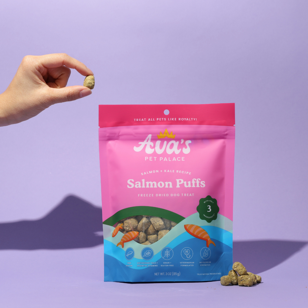 Freeze Dried Dog Treats - Salmon Puffs by Ava's Pet Palace