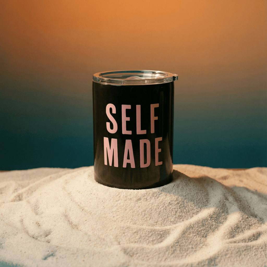 Self Made Stainless Steel Tumbler in Black and Pink by The Bullish Store