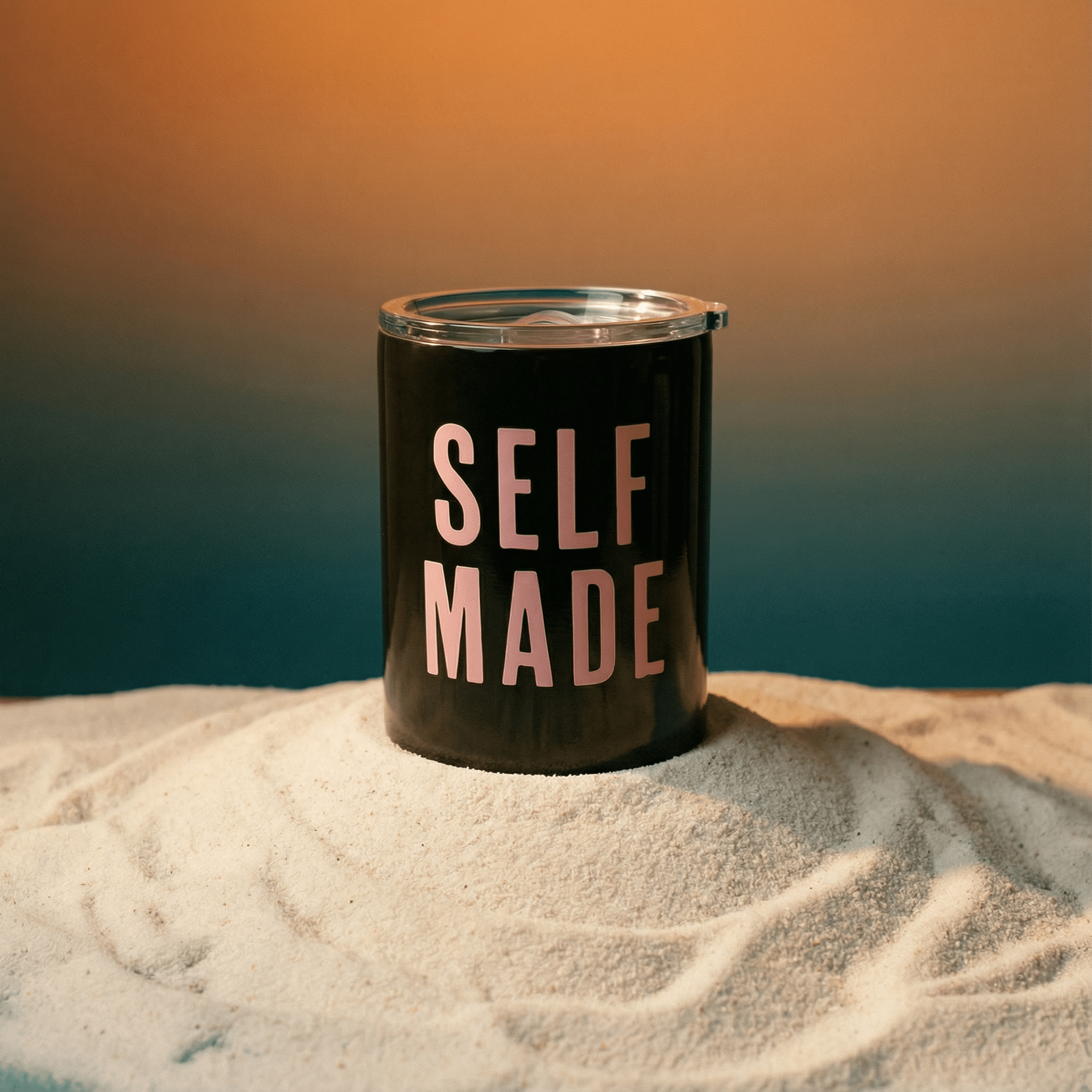 Self Made Stainless Steel Tumbler in Black and Pink by The Bullish Store