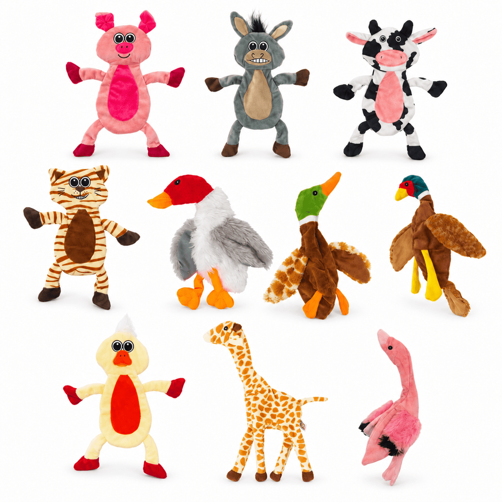 12" Crinkle Flat Dog Toy Collection by Dogline