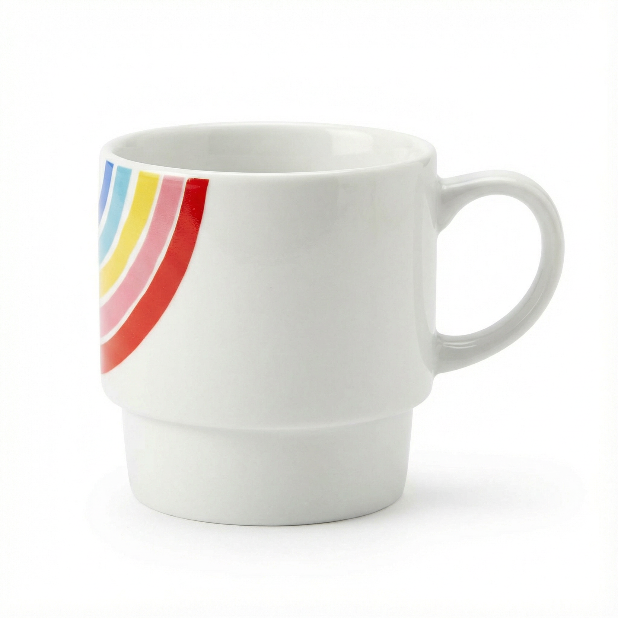Set of 2 Rainbow Stacking Mugs | Ceramic Mug Set by The Bullish Store