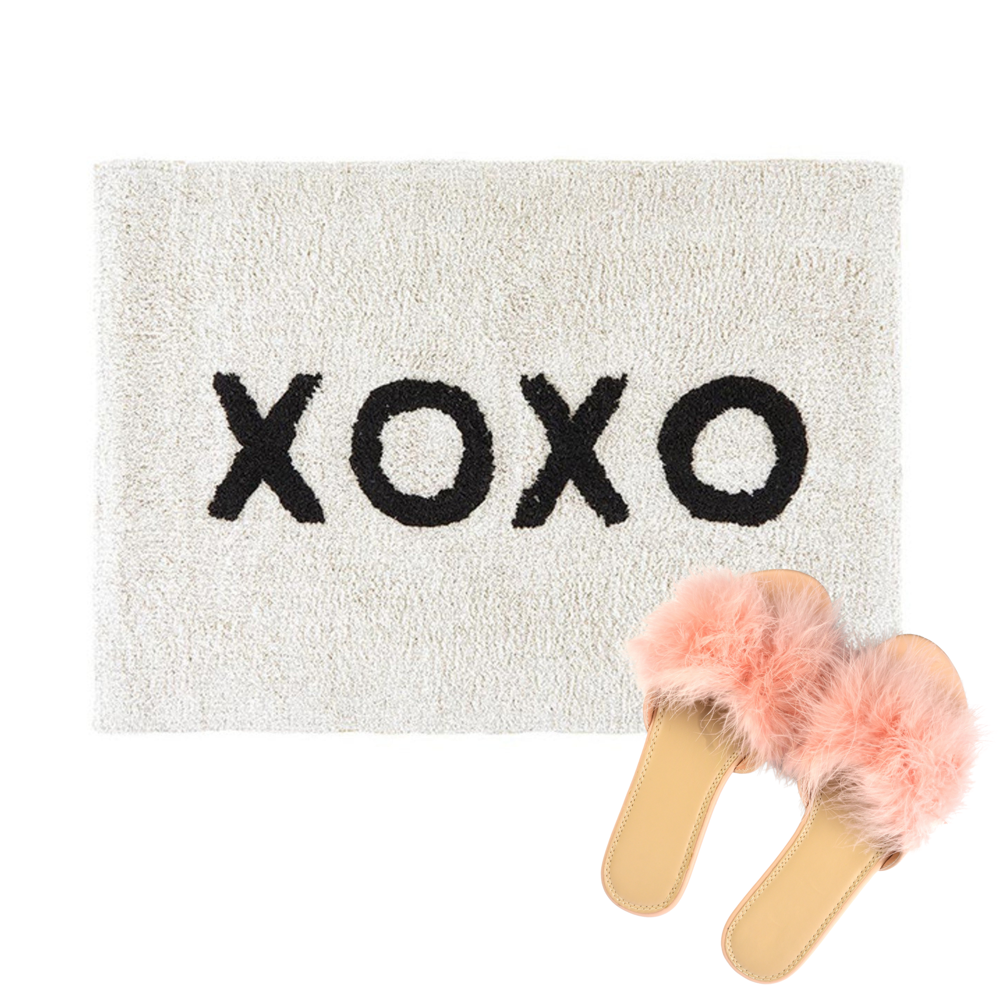 XOXO Bath Mat | Soft Cotton Indoor Rug | 20" x 30" by The Bullish Store