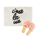 C'est la Vie Bath Mat | Soft Bathroom Rug | 20" x 30" by The Bullish Store