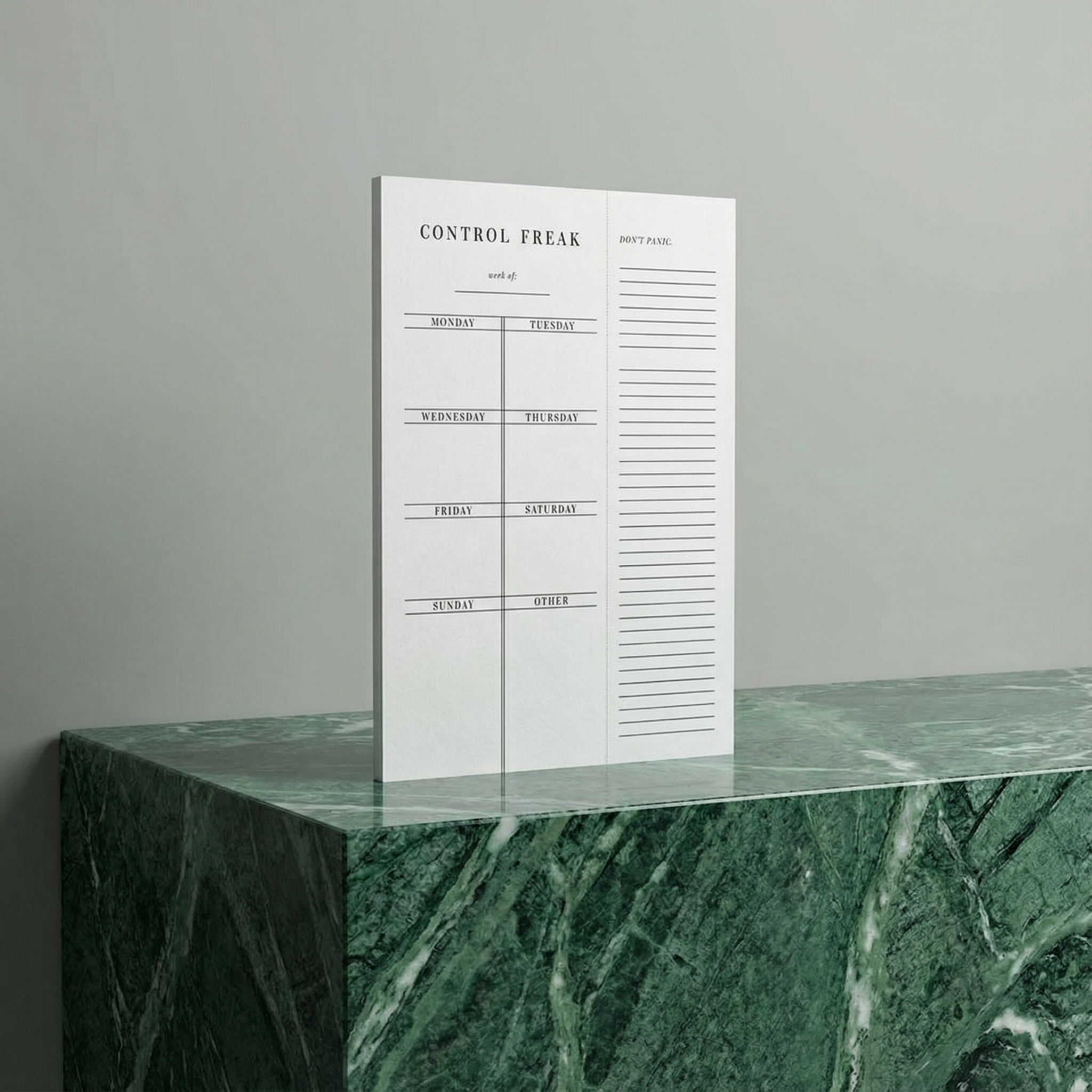 Set of 4 Copy of Control Freak Weekly List Notepad | 8.5" x 11" Desk Planner by The Bullish Store