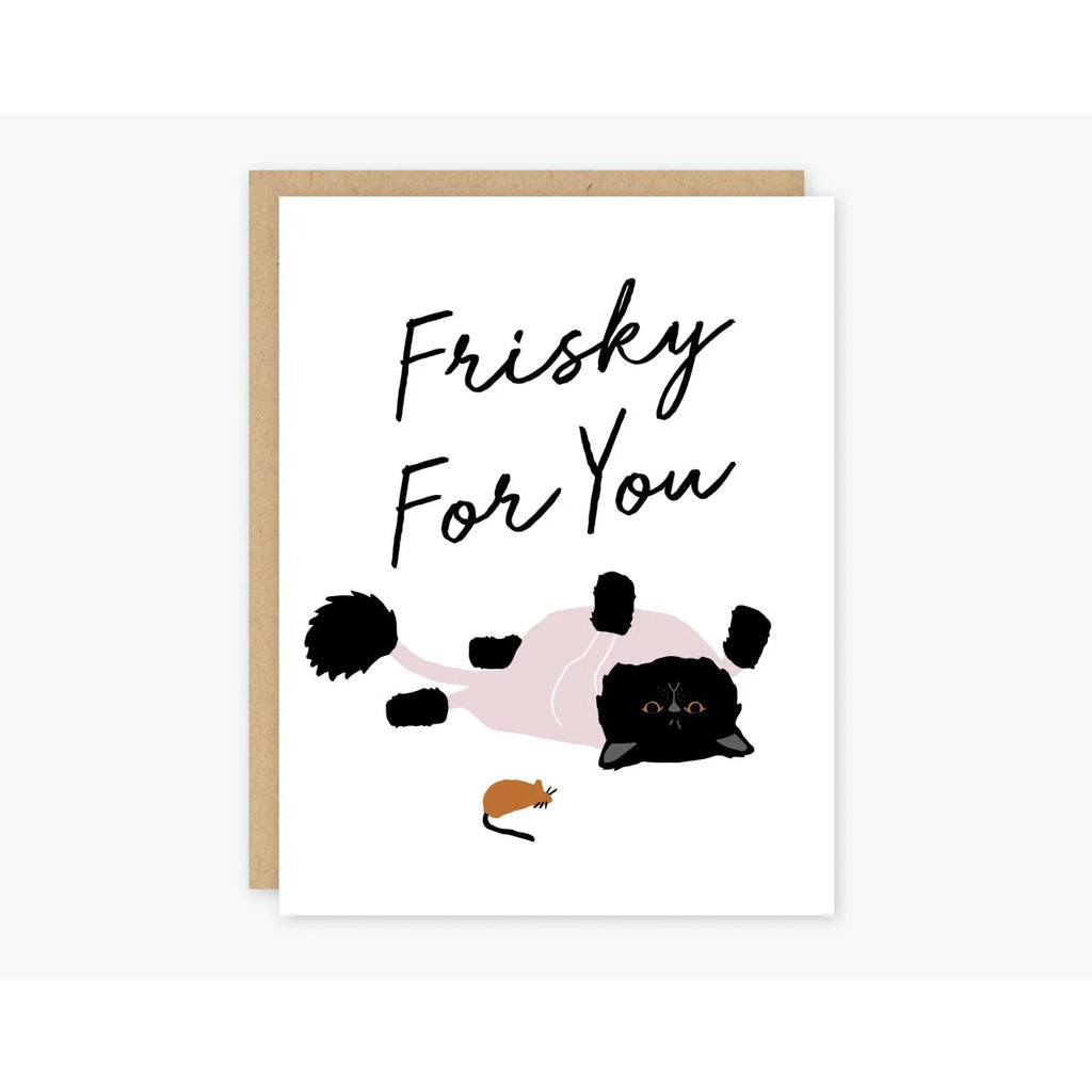 Shaved Kitty "Frisky For You" Greeting Card | Valentine's, Romance, Love by The Bullish Store