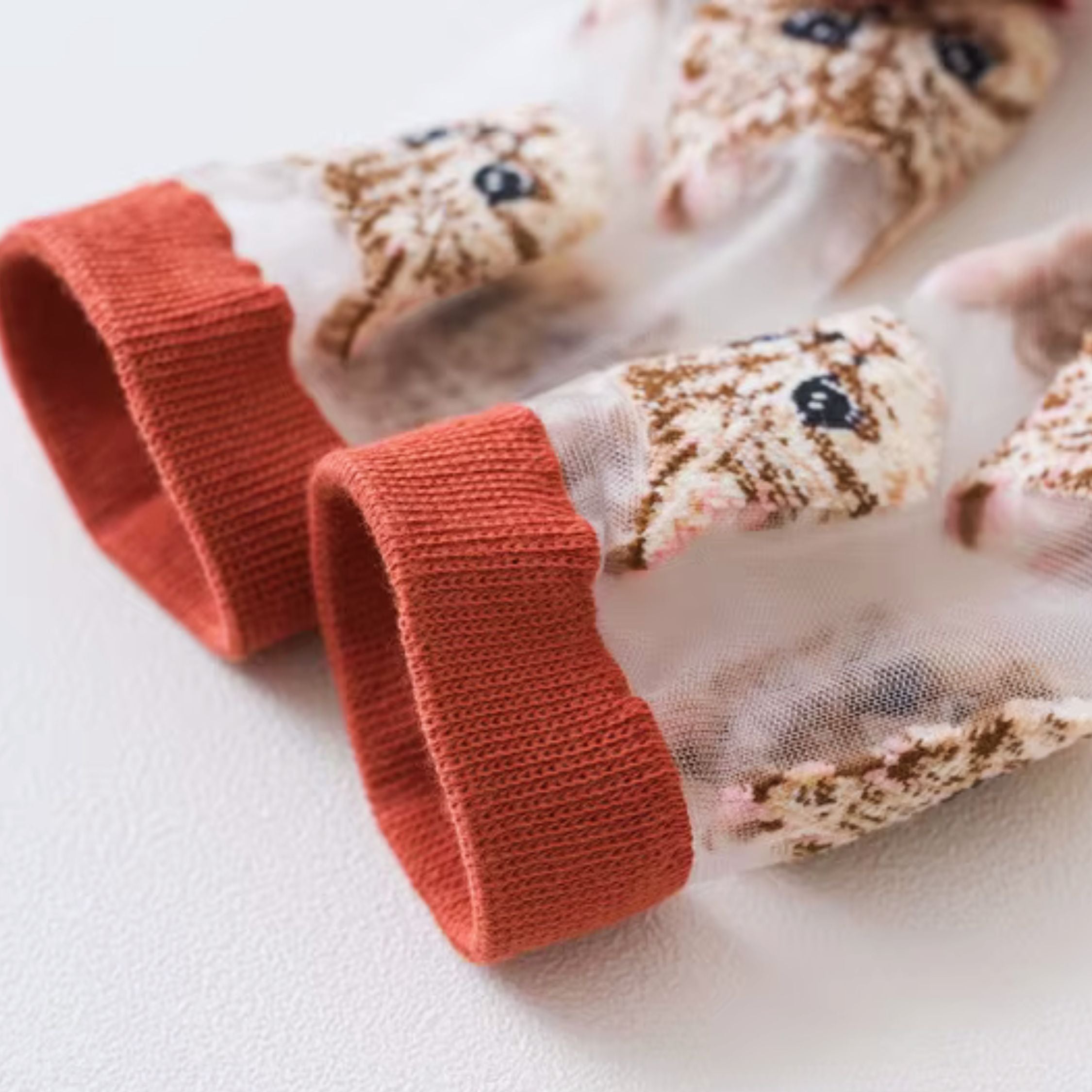 Sheer Cat Lover Socks Available in Yellow Green Red or Black [Fits Women's Size 5-9] by The Bullish Store