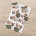 Sheer Cat Lover Socks Available in Yellow Green Red or Black [Fits Women's Size 5-9] by The Bullish Store