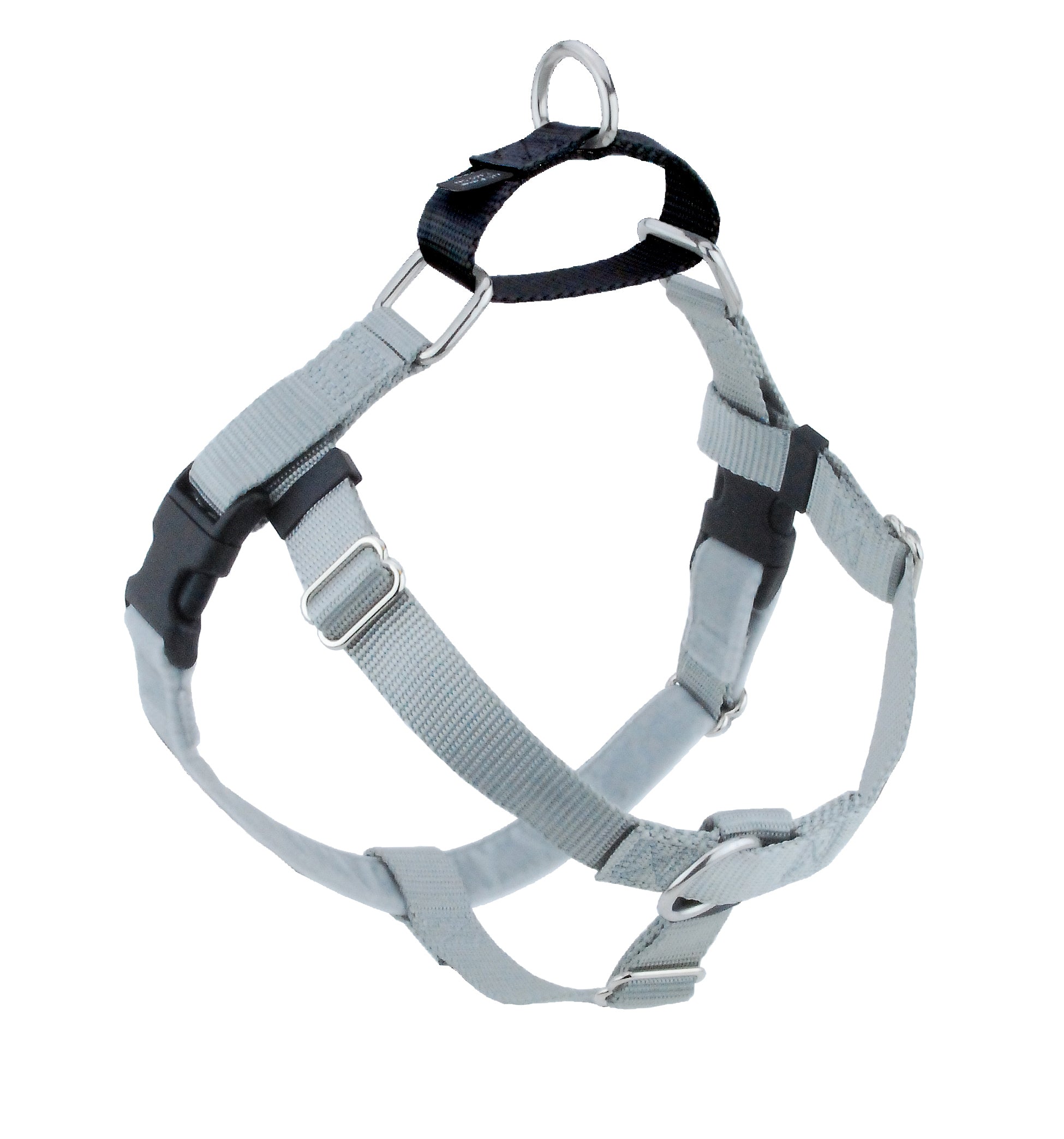 Silver Freedom No-Pull Dog Harness by 2 Hounds Design