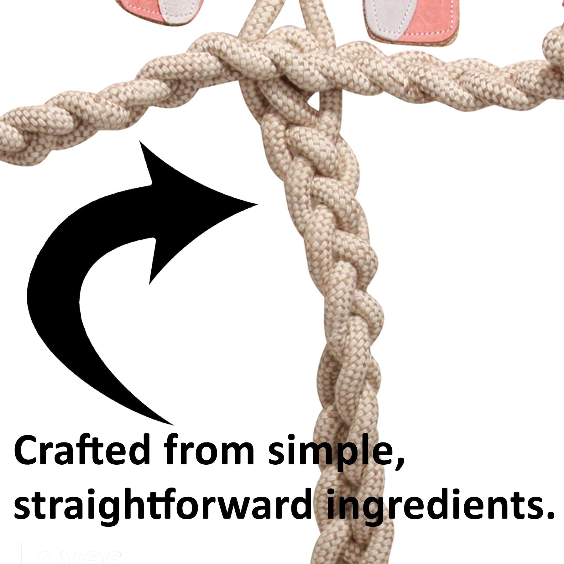 Stuey Sock Monkey Natural Rope Knottie® Dog Toy, Large (9mm rope diameter) by HuggleHounds