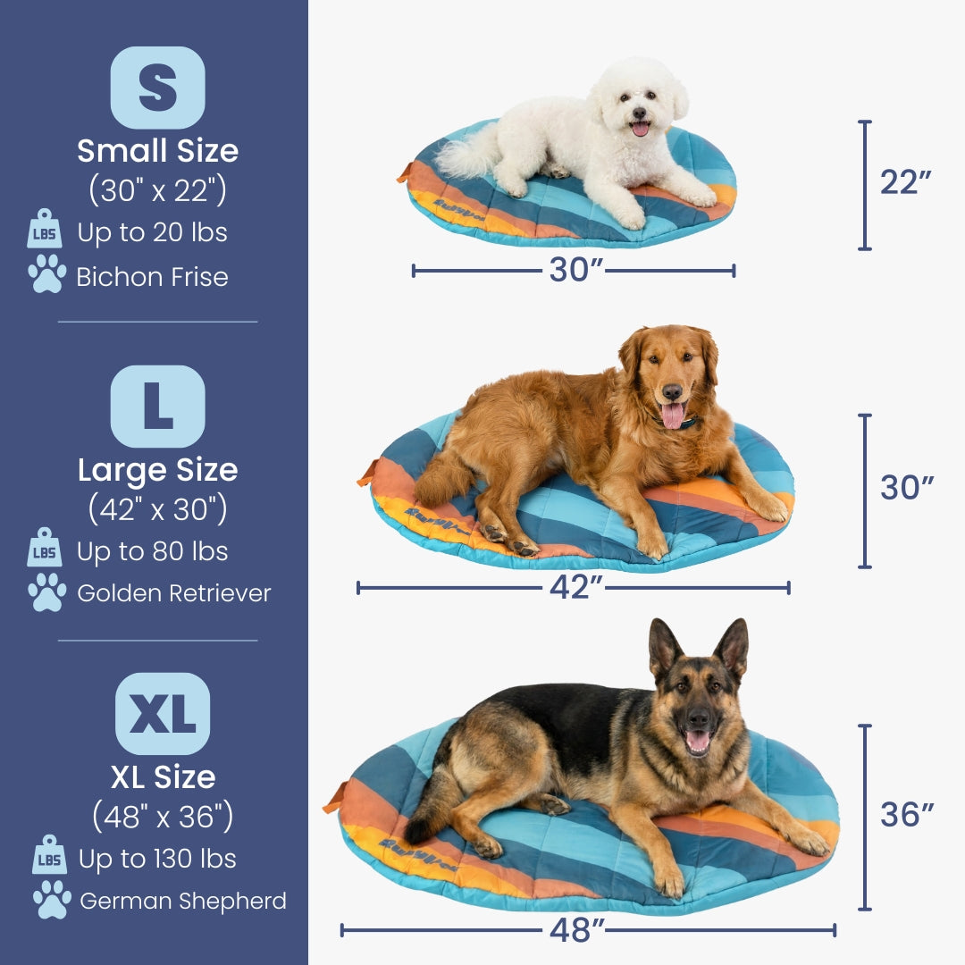 Travel Dog Bed - Foldable & Packable for Travel, Road Trip, Camping by Rubyloo