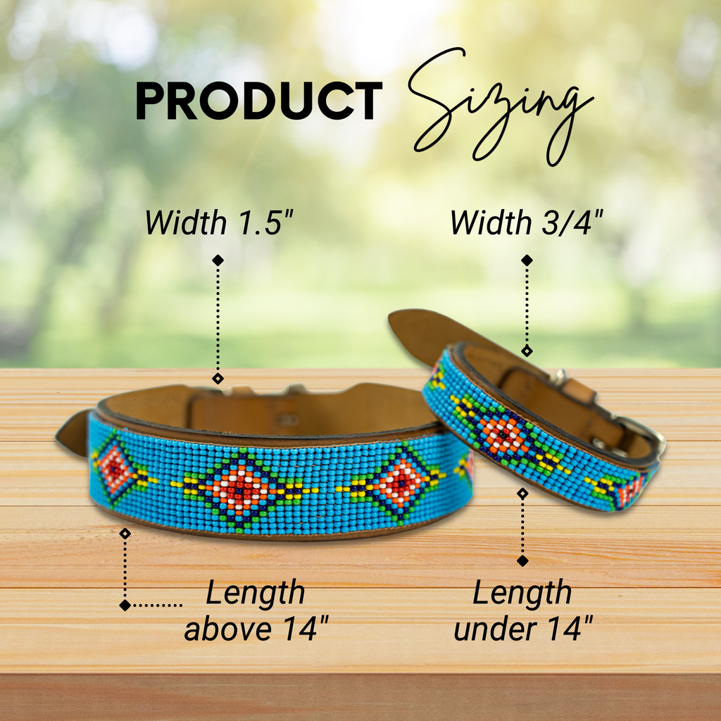 Blue Vogue Sambboho dog collar by Sambboho