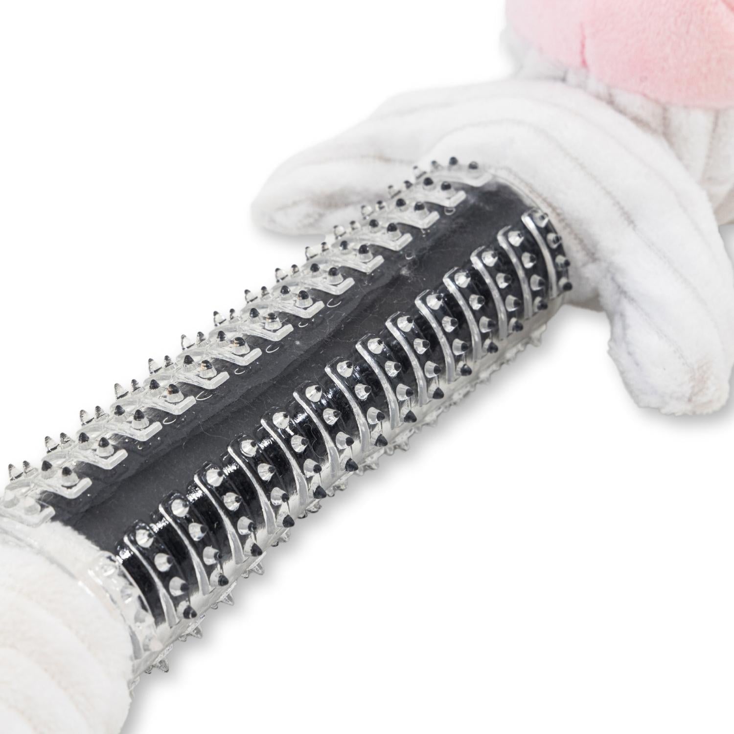 Country Living Thermoplastic Rubber Black & White Cow Plush Dog Toy – with Squeaker & Crinkle Paper