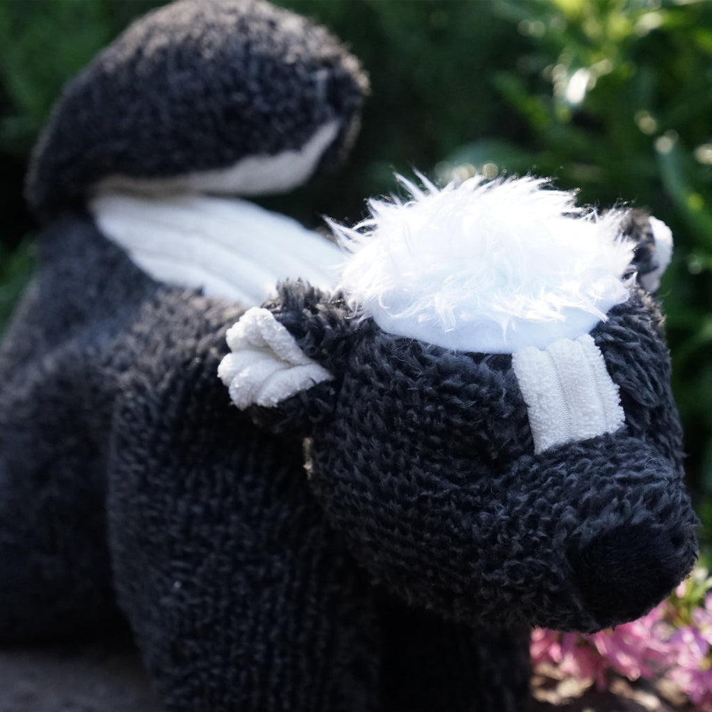 Squooshie™ Skunk Plush Dog Toy by HuggleHounds