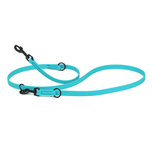 Biothane Adjustable Multi-Purpose Dog Leash with Black Hardware, 7FT by Dogline