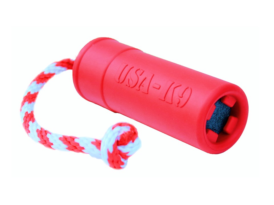 USA-K9 Firecracker Floating Training Dummy | K9 Handler Reward Toy | Red | USA Made by SodaPup/True Dogs, LLC