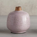 Small Ceramic Light Pink Bud Vase | Decorative Versatile Flower Pot | 4.52" x 4.92" by The Bullish Store